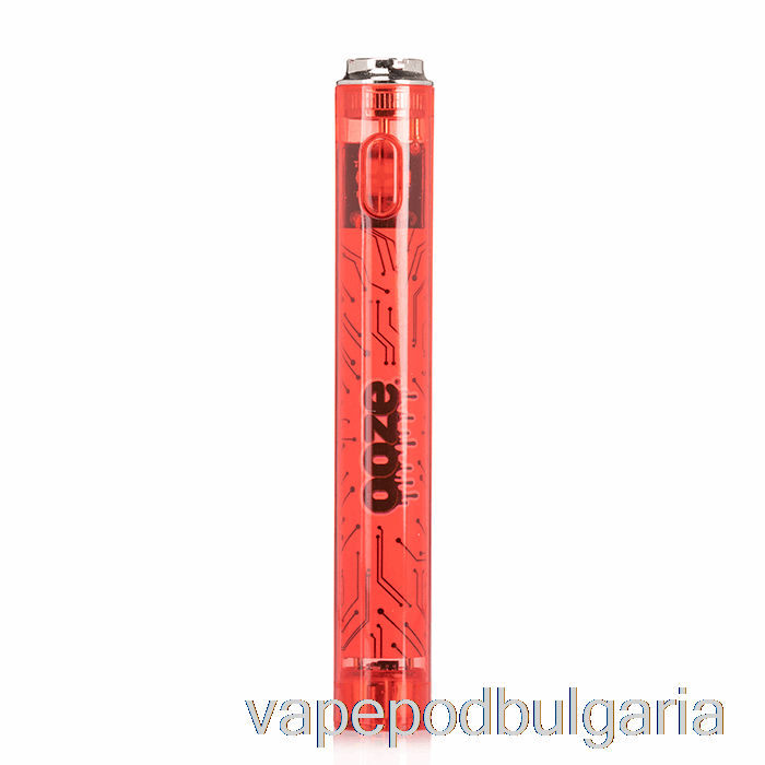 Vape Bulgaria Ooze Slim 400mah Clear 510 Vape батерия рубинено червена